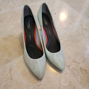 Rockport Women's Light Sage Patent Leather Pointed-Toe Pumps